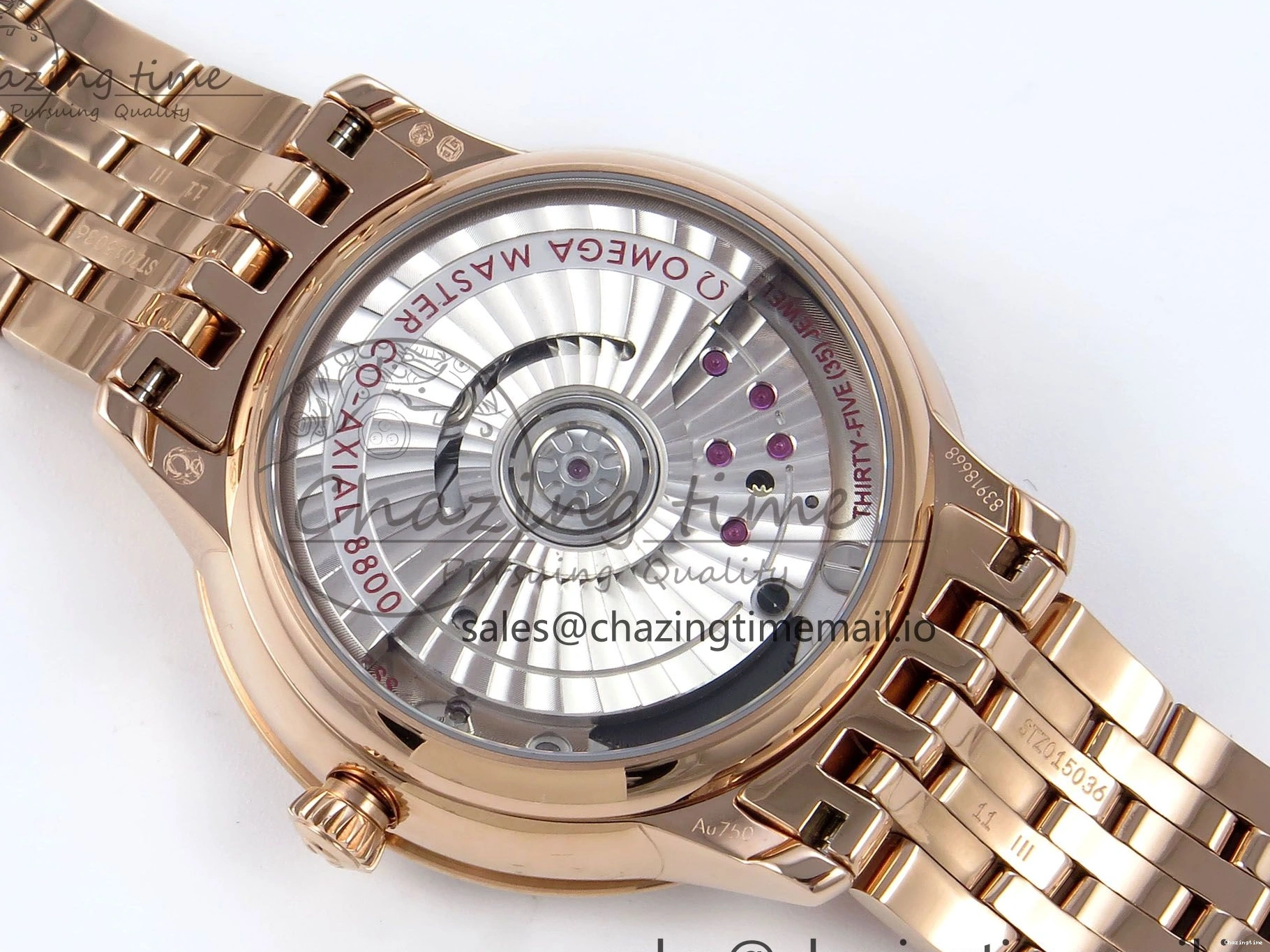 0102 De Ville Prestige Ladies RG VSF 1:1 Best Edition Brown Diamonds Dial on RG Bracelet A Sophisticated 7681